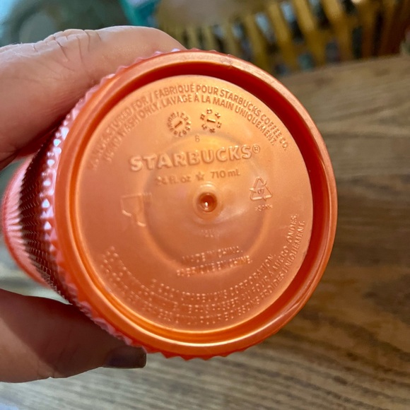 2022 Starbucks Fall Pearl Orange Studded Tumbler - 24 oz Venti - Picture 8 of 8